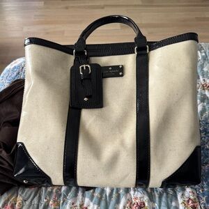 Kate Spade Black and Tan Tote Bag